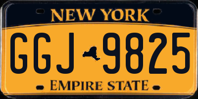 NY license plate GGJ9825