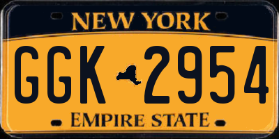 NY license plate GGK2954