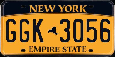 NY license plate GGK3056