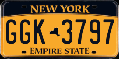 NY license plate GGK3797