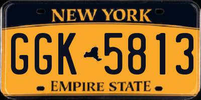 NY license plate GGK5813