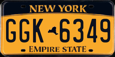 NY license plate GGK6349