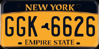 NY license plate GGK6626
