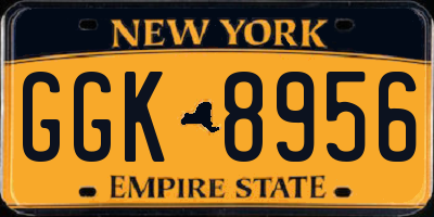 NY license plate GGK8956