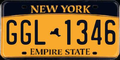NY license plate GGL1346