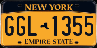 NY license plate GGL1355