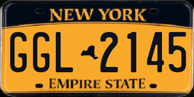NY license plate GGL2145