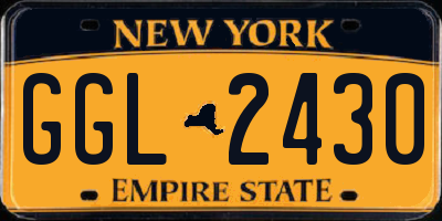 NY license plate GGL2430