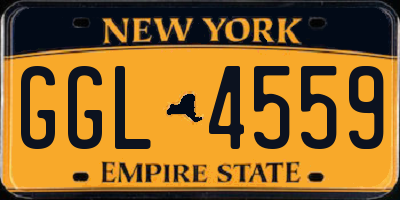 NY license plate GGL4559