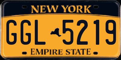 NY license plate GGL5219