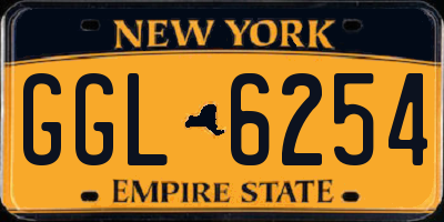 NY license plate GGL6254
