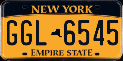 NY license plate GGL6545