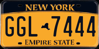 NY license plate GGL7444