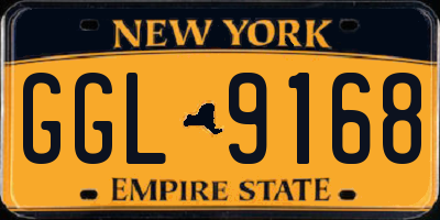 NY license plate GGL9168