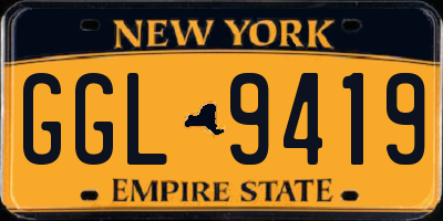 NY license plate GGL9419