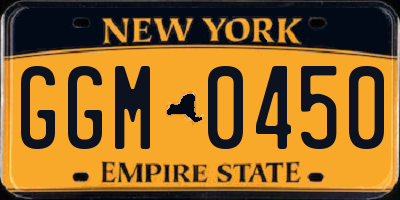 NY license plate GGM0450