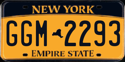 NY license plate GGM2293
