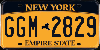 NY license plate GGM2829