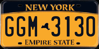 NY license plate GGM3130