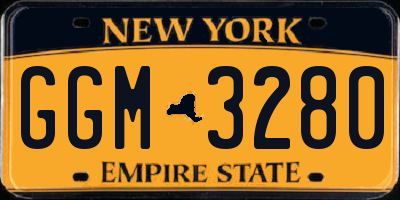 NY license plate GGM3280