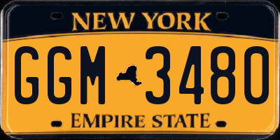 NY license plate GGM3480