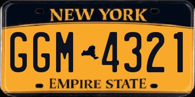 NY license plate GGM4321