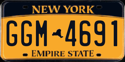NY license plate GGM4691
