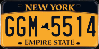 NY license plate GGM5514