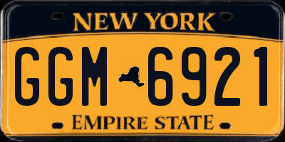 NY license plate GGM6921