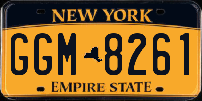 NY license plate GGM8261