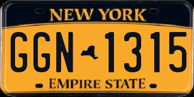 NY license plate GGN1315