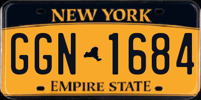 NY license plate GGN1684