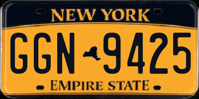 NY license plate GGN9425