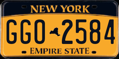 NY license plate GGO2584