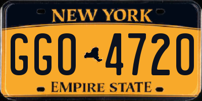 NY license plate GGO4720