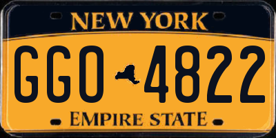 NY license plate GGO4822