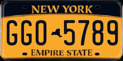 NY license plate GGO5789