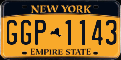 NY license plate GGP1143