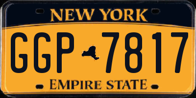 NY license plate GGP7817