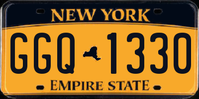 NY license plate GGQ1330