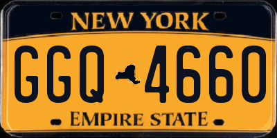 NY license plate GGQ4660