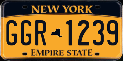 NY license plate GGR1239