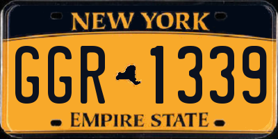 NY license plate GGR1339