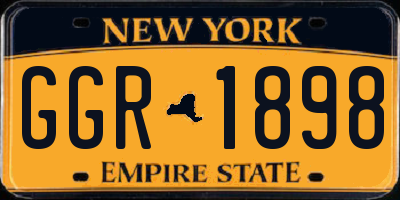 NY license plate GGR1898