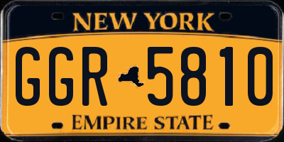 NY license plate GGR5810