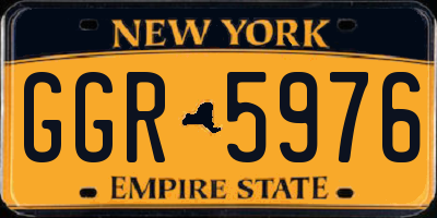 NY license plate GGR5976