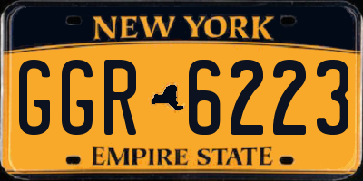 NY license plate GGR6223