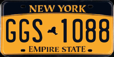 NY license plate GGS1088