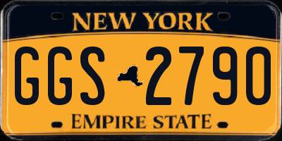 NY license plate GGS2790