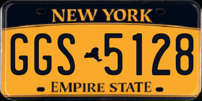 NY license plate GGS5128